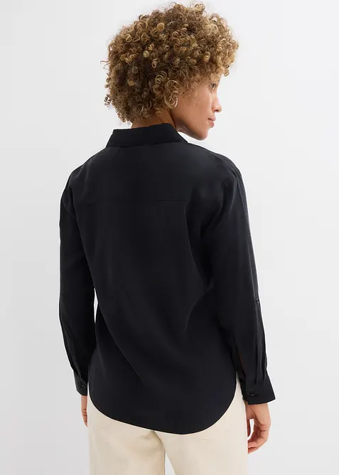 Blus i viskosmix med mjukt fall, bonprix