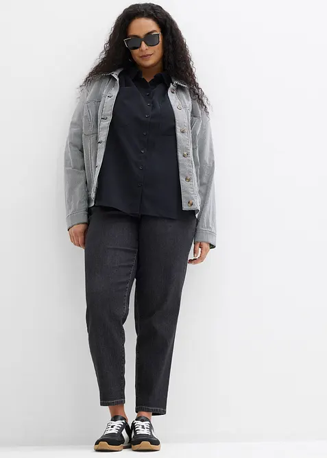 Blus i viskosmix med mjukt fall, bonprix