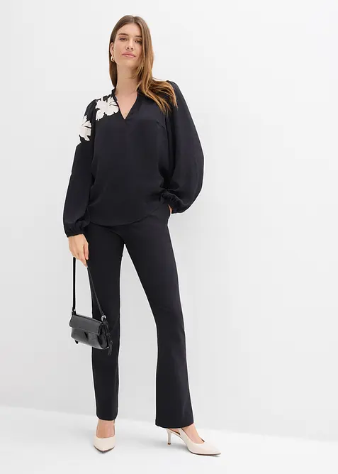 Blustunika av satin med mjukt fall, bonprix