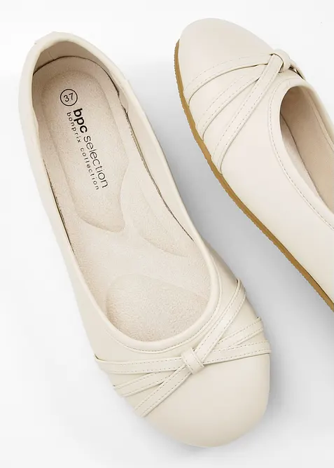 Sk&ouml;na ballerinaskor med bekv&auml;m vidd, bonprix