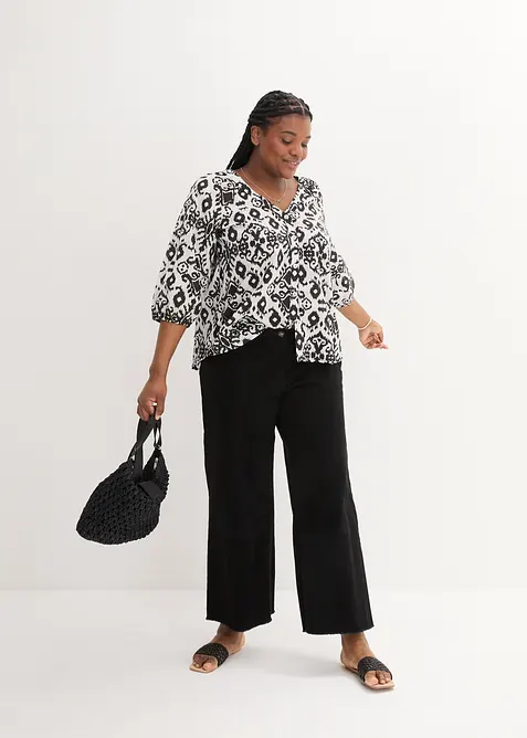 Blus i bomull, bonprix