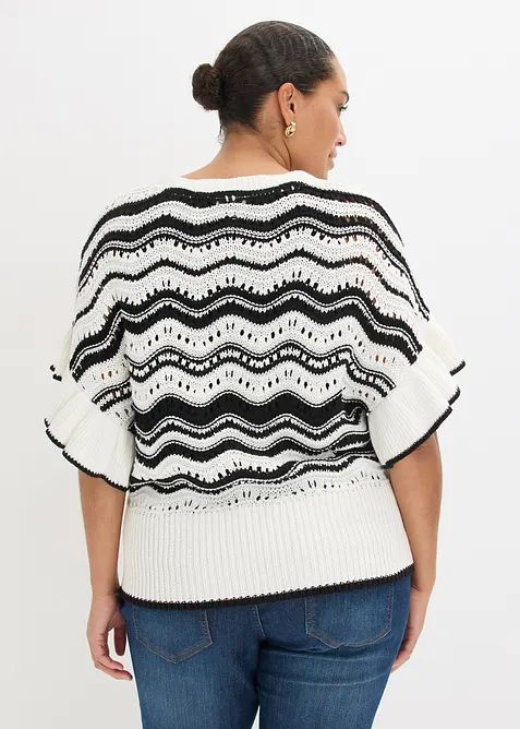 Stickad topp, bonprix