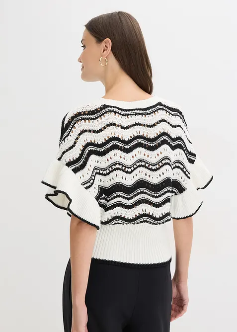 Stickad topp, bonprix