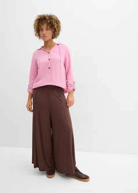 Muslinblus med luva, bonprix