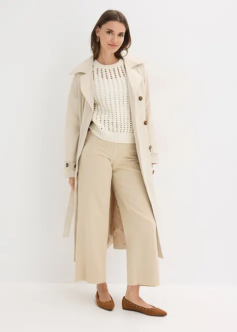 H&aring;lm&ouml;nstrad bomullstr&ouml;ja med korta &auml;rmar, bonprix