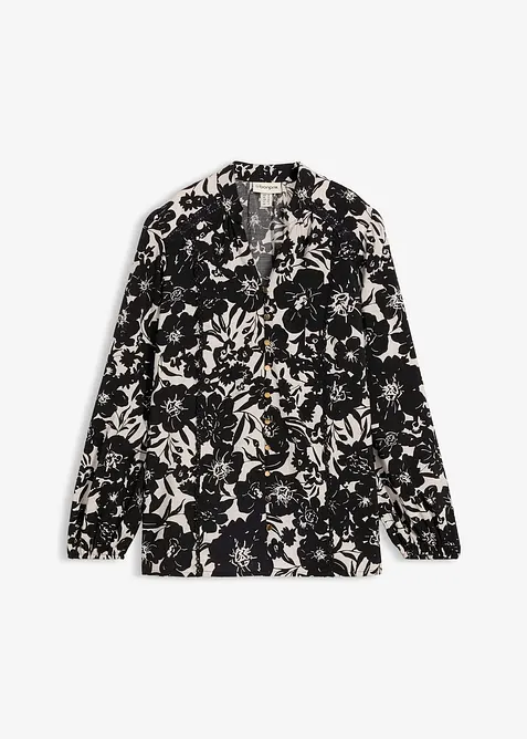 Blus med spetsband, bonprix