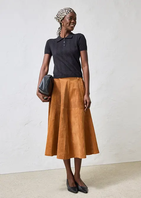 H&aring;lm&ouml;nstrad tr&ouml;ja med sidenandel, bonprix