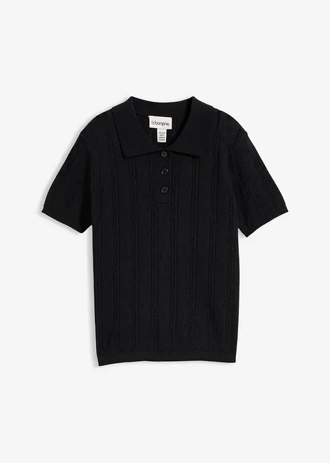 H&aring;lm&ouml;nstrad tr&ouml;ja med sidenandel, bonprix