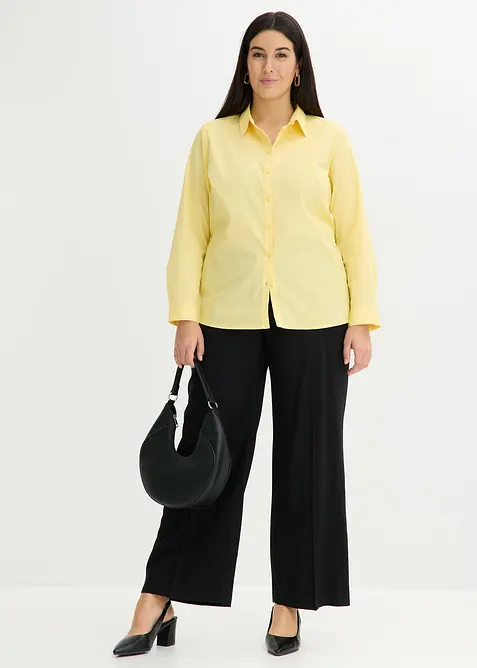 Stretchblus, l&aring;ng&auml;rmad, bonprix