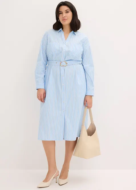 Skjortkl&auml;nning i bomull, bonprix