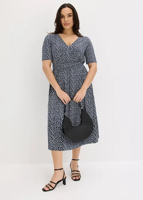 Jerseykl&auml;nning av viskosmix, bonprix