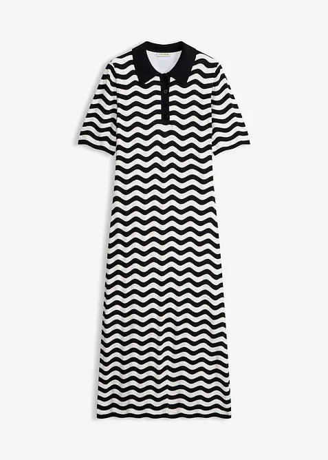 Stickad kl&auml;nning i bomull, bonprix