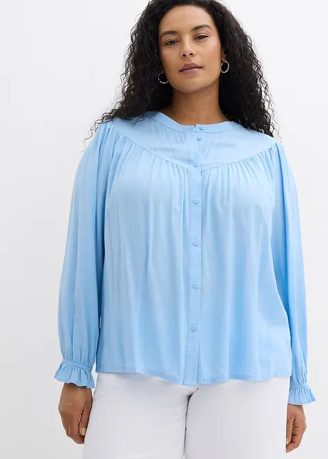 Blus i f&ouml;ljsam viskos, bonprix