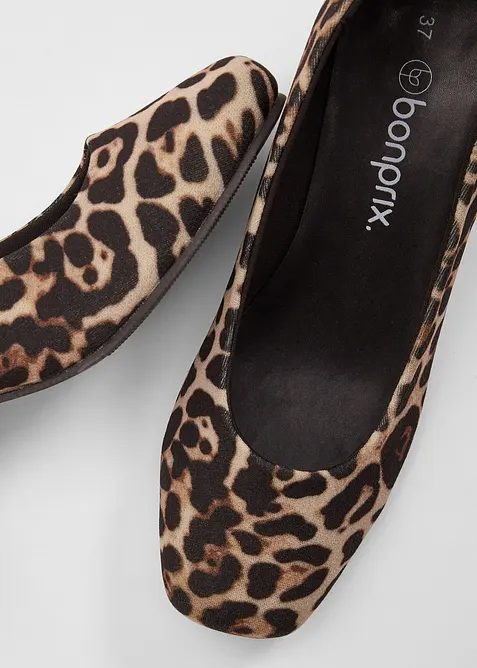 Pumps med leopardm&ouml;nster, bonprix