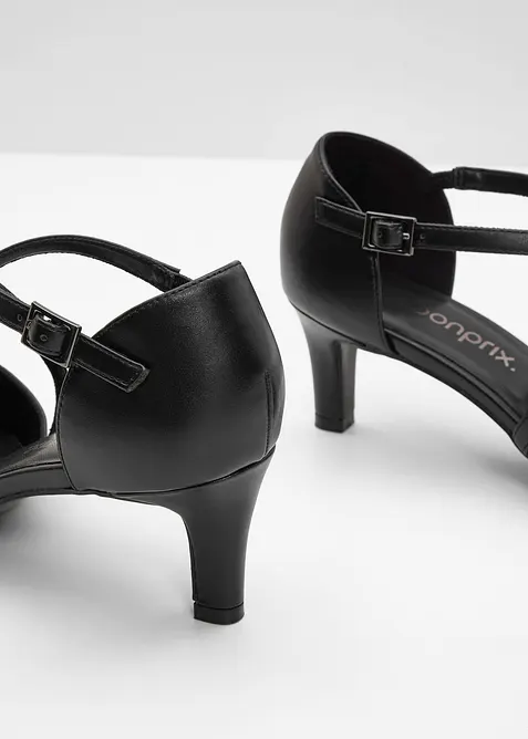 Pumps med remmar och smal klack, bonprix