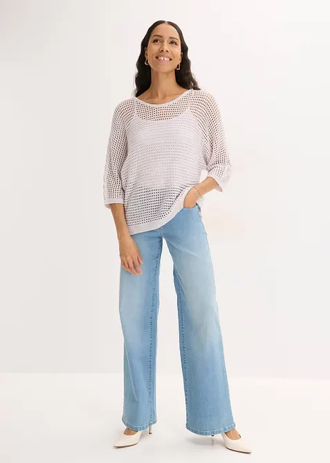 H&aring;lm&ouml;nstrad tr&ouml;ja i viskosmix, bonprix