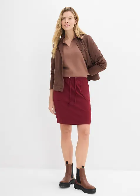 Kjol i ekologisk bomull med stretch, bonprix