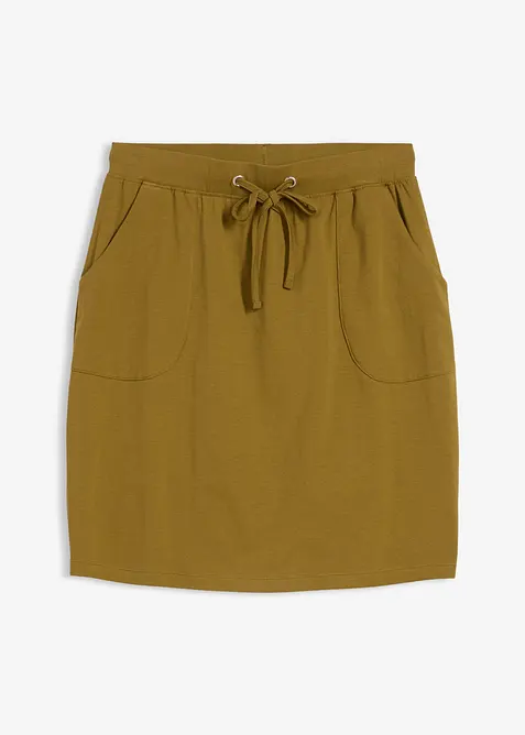 Kjol i ekologisk bomull med stretch, bonprix