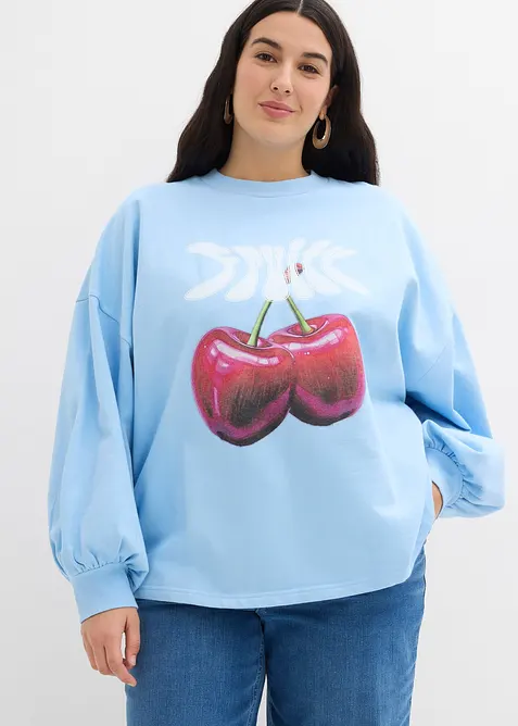 Oversizesweatshirt i ekologisk bomull, bonprix