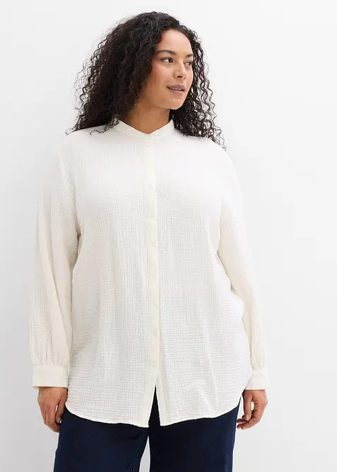 L&aring;ng blus i luftig muslin, bonprix