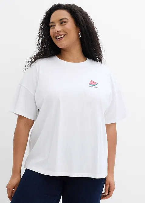 Oversizetopp i ekologisk bomull, bonprix