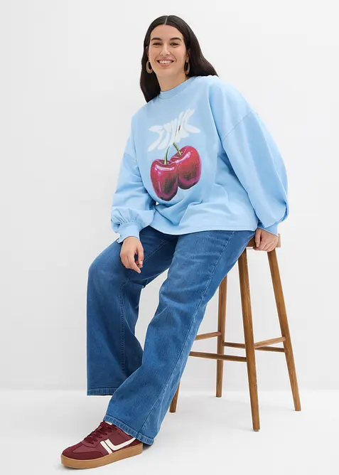 Oversizesweatshirt i ekologisk bomull, bonprix