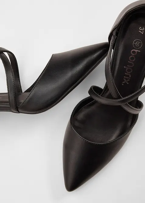 Pumps med remmar och smal klack, bonprix
