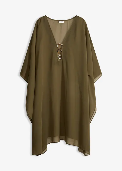 Strandtunika i tunn chiffong, bonprix