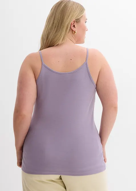 Linne med smala axelband, av bomull (3-pack), bonprix