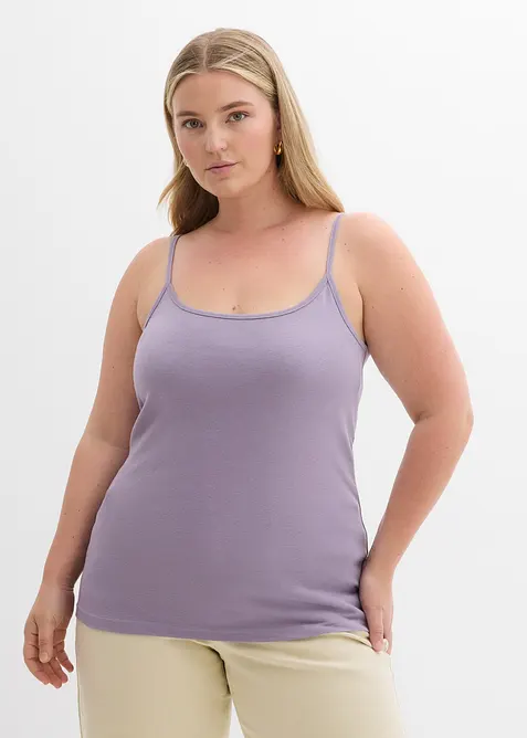 Linne med smala axelband, av bomull (3-pack), bonprix