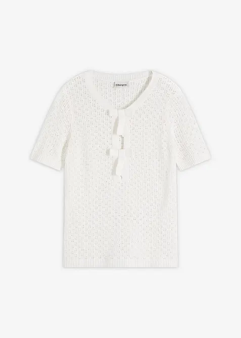 H&aring;lm&ouml;nstrad tr&ouml;ja av bomullsmix, bonprix