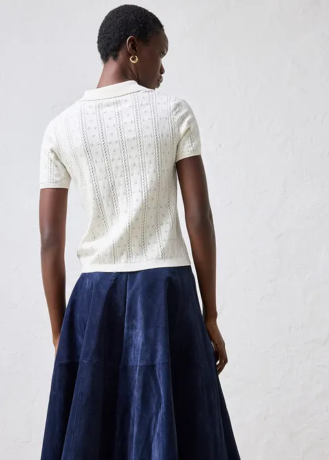 H&aring;lm&ouml;nstrad tr&ouml;ja med sidenandel, bonprix