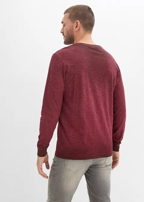 L&aring;ng&auml;rmad farfarstr&ouml;ja med tv&auml;ttad look, ekologisk bomull, bonprix