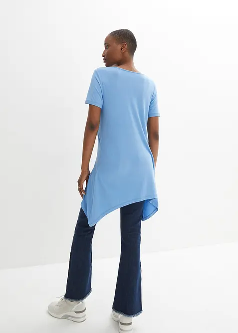 L&aring;ng topp  med flikig nederkant fj&auml;rilsm&ouml;nster, bonprix