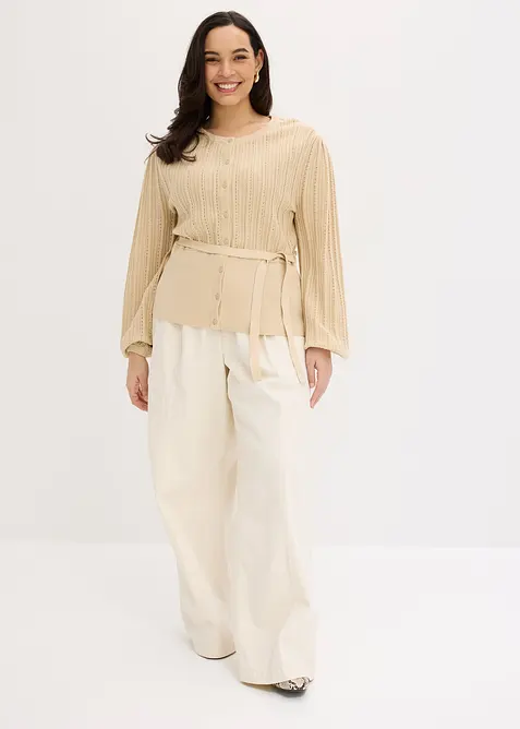 H&aring;lm&ouml;nstrad tr&ouml;ja i bomullsmix, bonprix