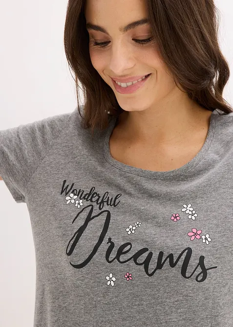 Kort nattlinne med ekologisk bomull, bonprix