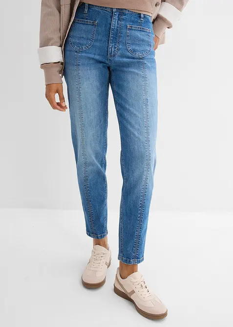 Mom Jeans High Waist, cropped, bonprix