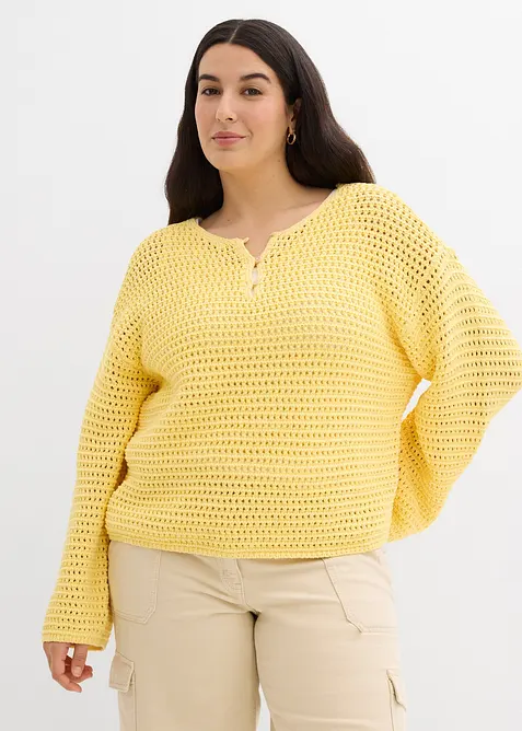 H&aring;lm&ouml;nstrad tr&ouml;ja i bomull, bonprix