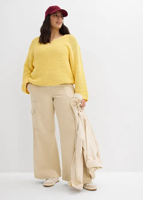 H&aring;lm&ouml;nstrad tr&ouml;ja i bomull, bonprix