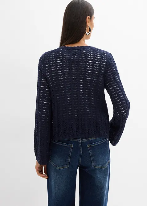 H&aring;lm&ouml;nstrad cardigan, bonprix