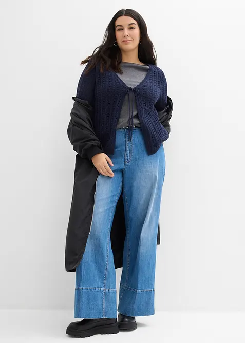 H&aring;lm&ouml;nstrad cardigan, bonprix