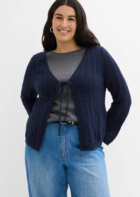 H&aring;lm&ouml;nstrad cardigan, bonprix