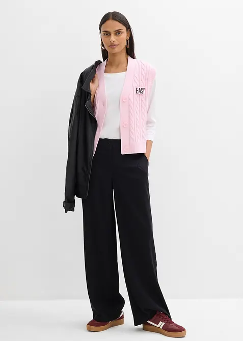 Stickad v&auml;st i vid modell, bonprix