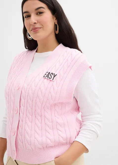 Stickad v&auml;st i vid modell, bonprix