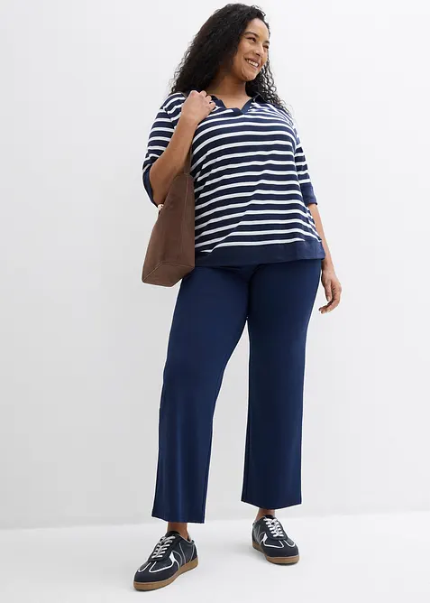 M&aring;ngsidiga sportleggings med fickor med dragkedja, bonprix