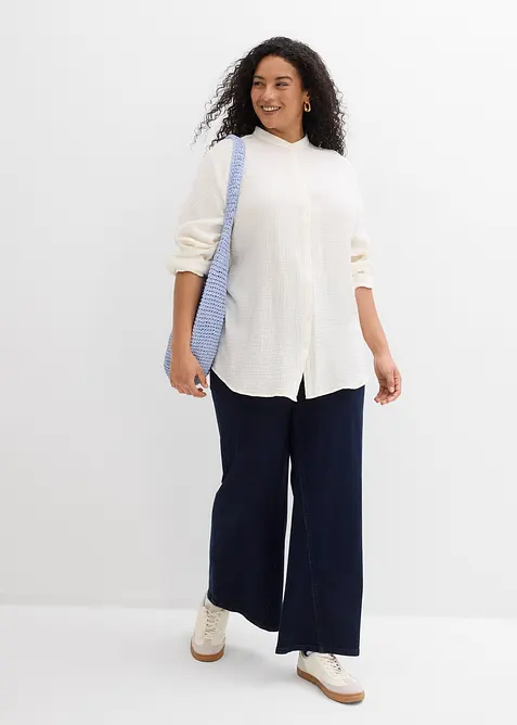 L&aring;ng blus i luftig muslin, bonprix