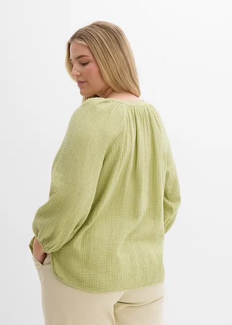 Muslinblus i oversizemodell av bomull, bonprix