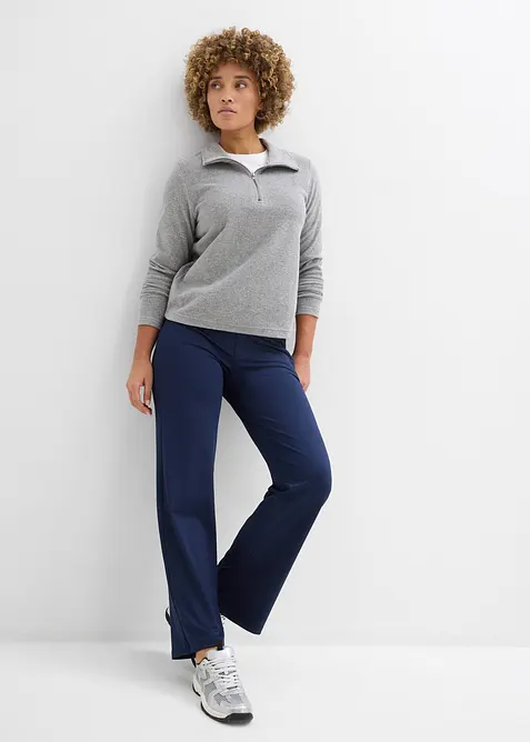 M&aring;ngsidiga sportleggings med fickor med dragkedja, bonprix