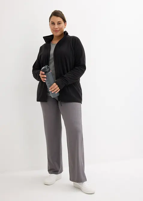 Fleecejacka med fickor med dragkedja, bonprix