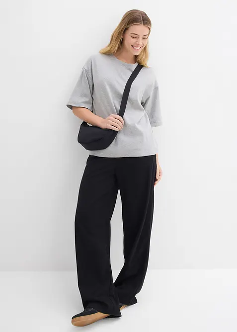 Oversizetopp av tjock jersey i ekologisk bomull, bonprix